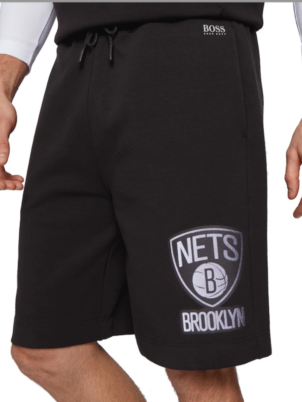 Brooklyn Nets NBA x Hugo Boss Black Slam Dunk Shorts in Large